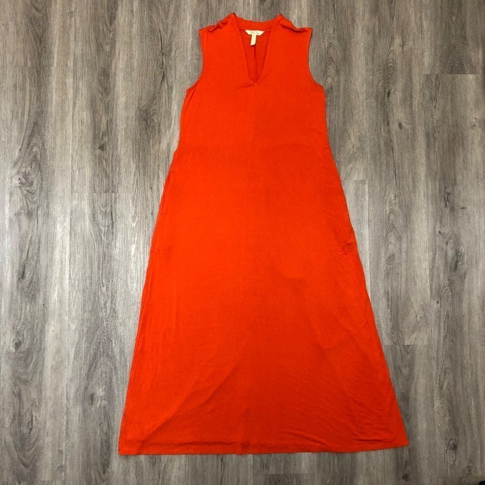 Matilda Jane Women's Size Small Maxi Dress Poppy Orange Tent Boho Loose Comfy